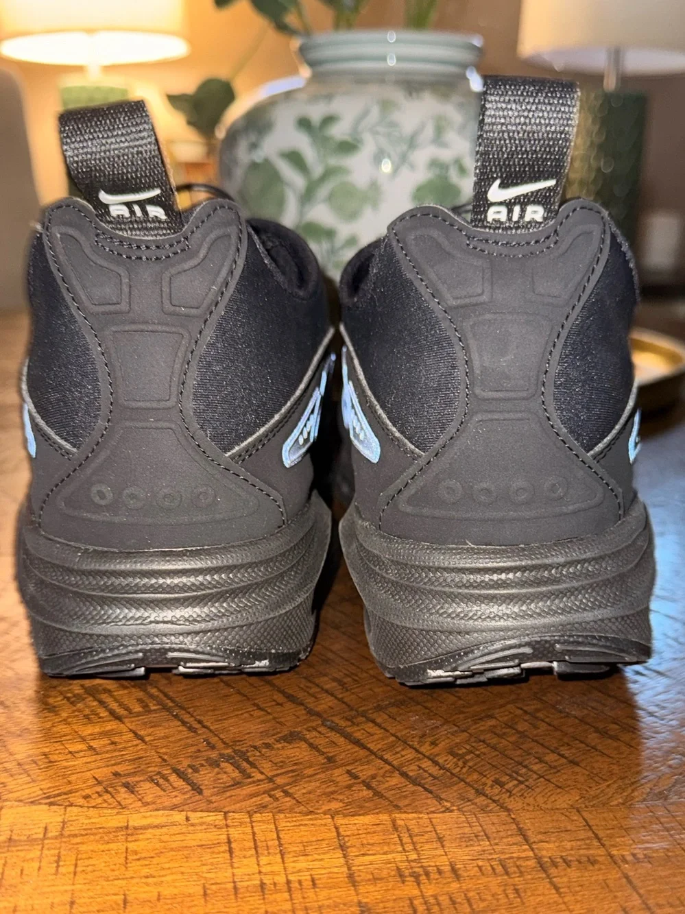 Nike Black and Blue with Silver Reflective Zip Slip-On Athletic Shoes